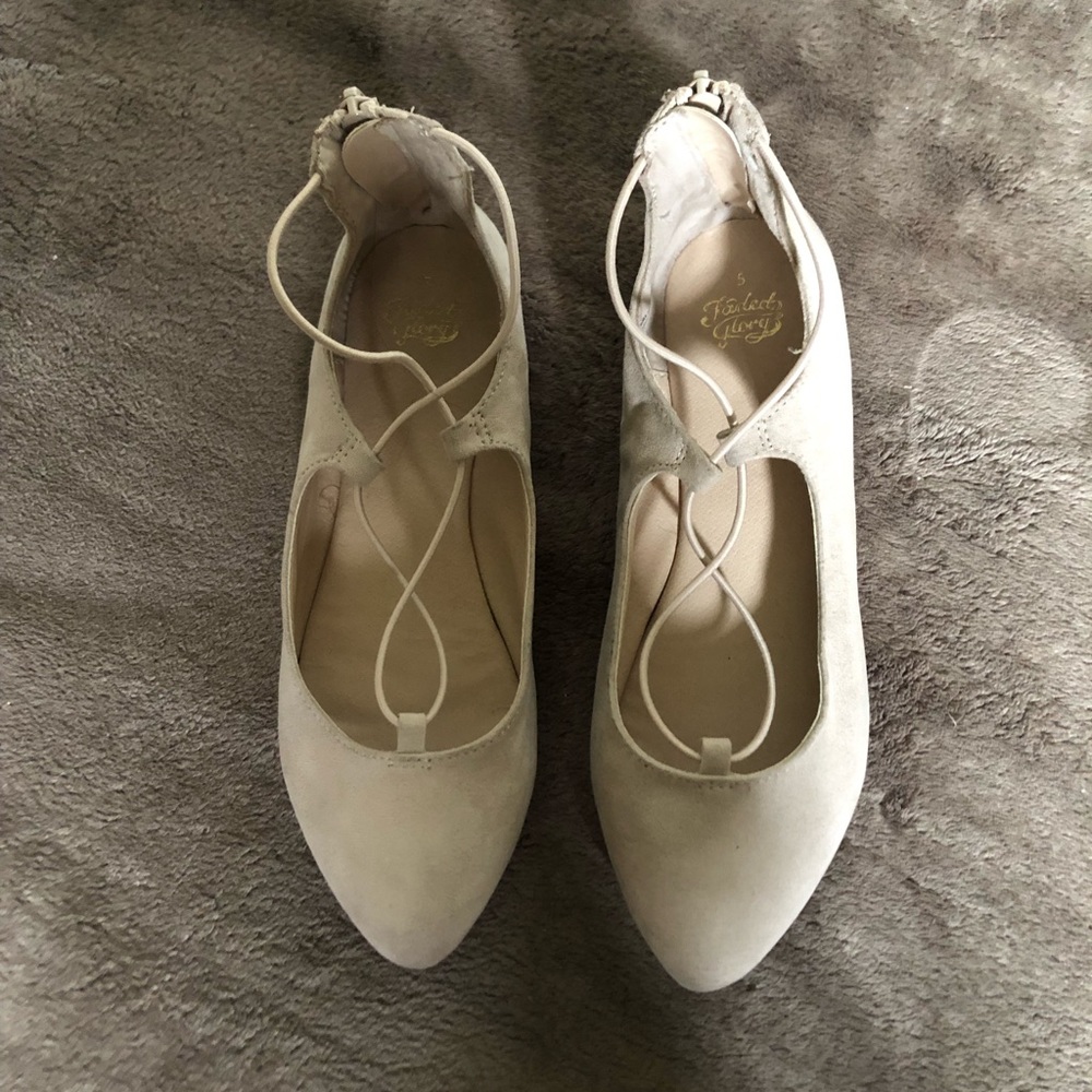 Light Pink Flat Shoes